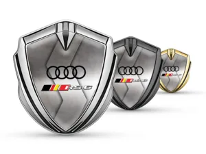 Audi Metallico Emblema Badge Disegno Forza Personalizzabile